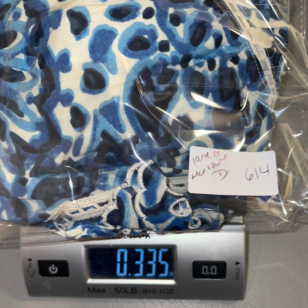 House of Harlow 1960 Blue Floral Ruffle Tiered Midi Dress - Picture 9 of 9